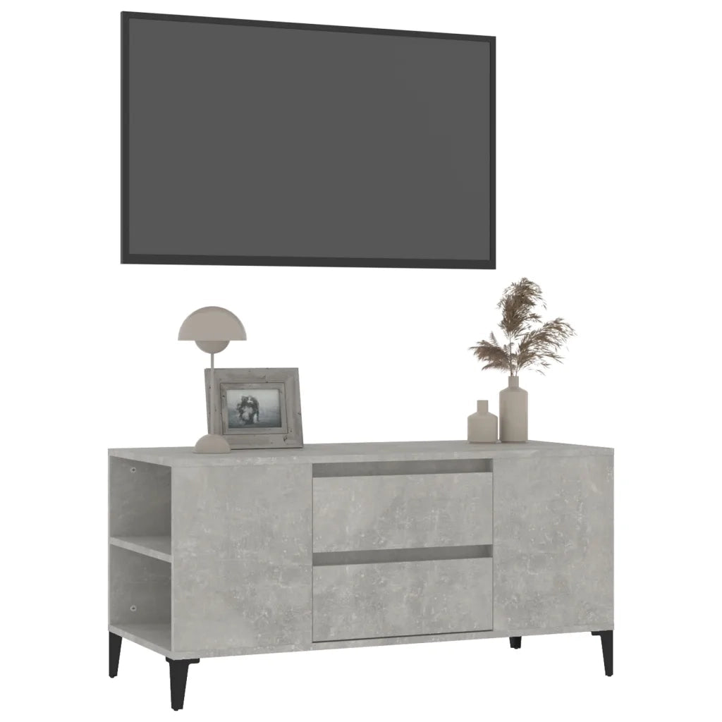 Mobile per TV Grigio Cemento 102x44,5x50 cm Legno Multistrato cod mxl 27554
