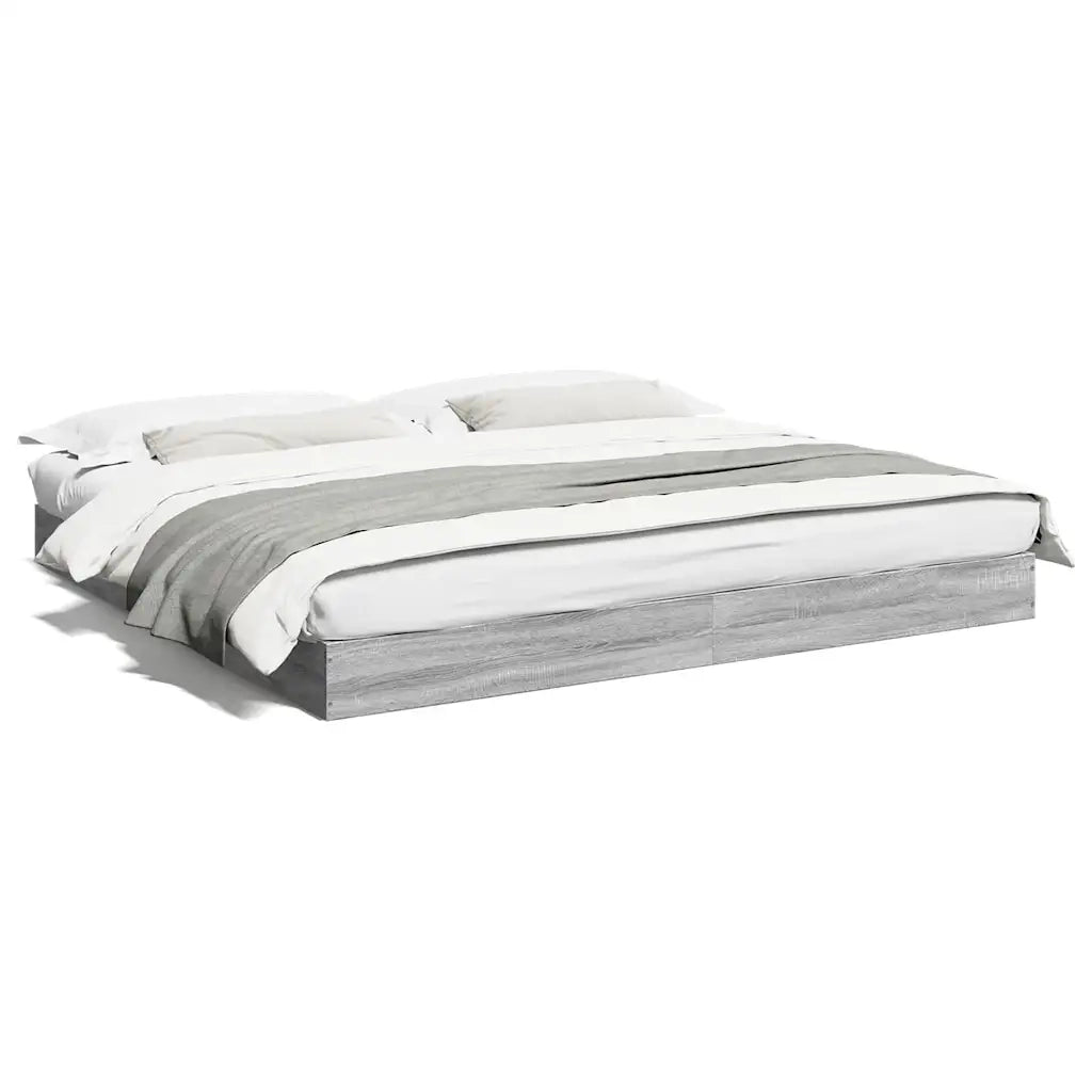 Giroletto senza Materasso Grigio Sonoma 180x200 cm Truciolato