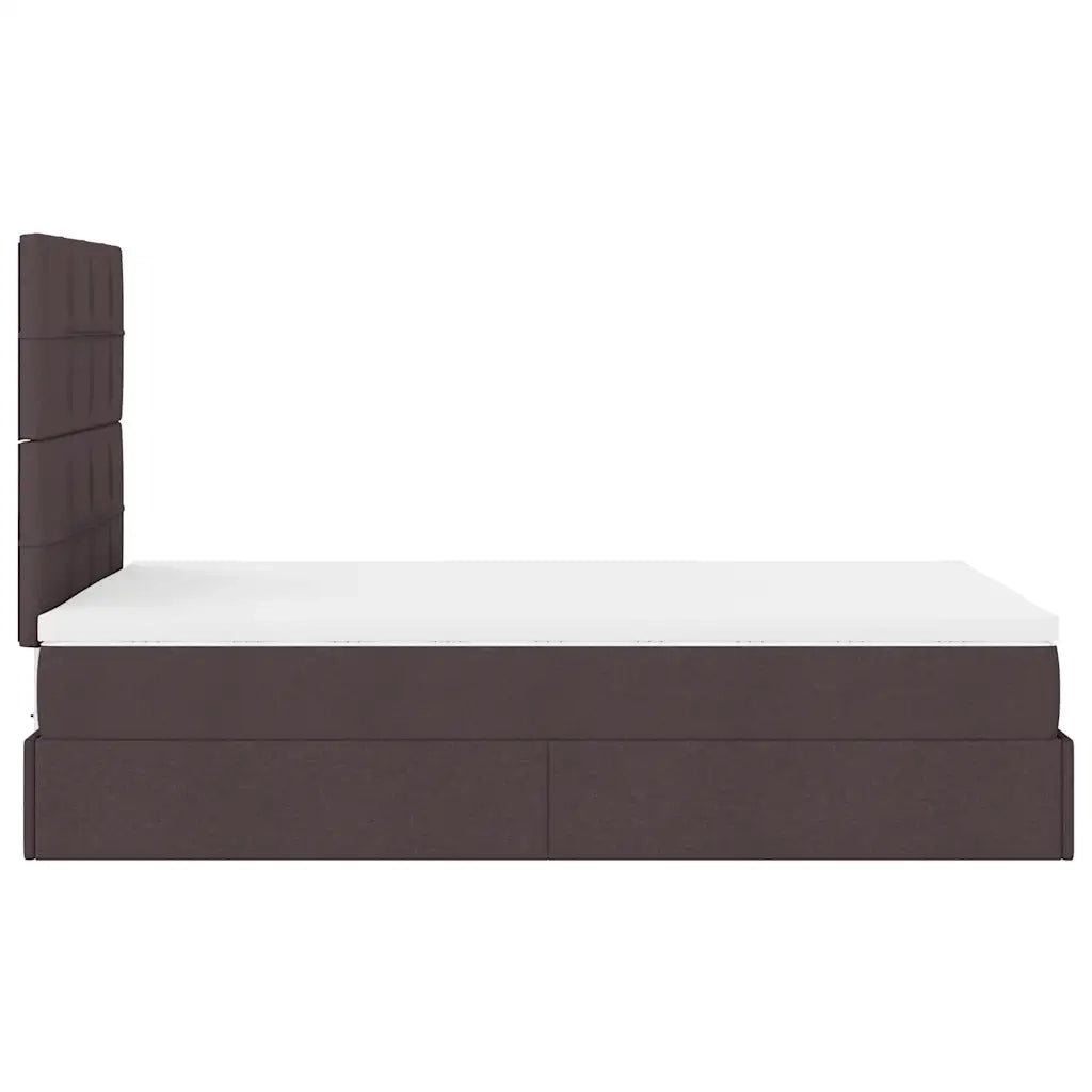 Struttura Letto Pouf con Materasso 120x200 cm in Tessuto 3313150