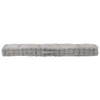 Cuscino per Pallet e Pavimento in Cotone 120x40x7 cm Grigio cod mxl 54226