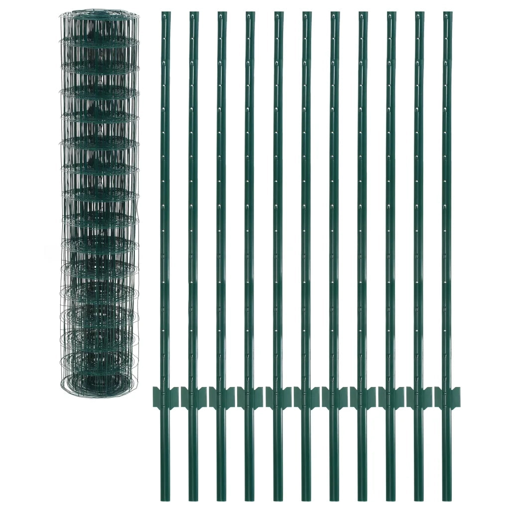 Recinzione Euro 20x1,2 m in Acciaio Verde 142812