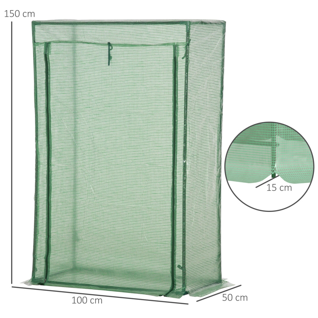 Serra compatta verticale verde scuro 100 x 50 x 150 cm