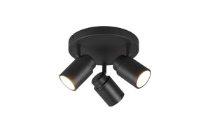 Plafoniera da Interno  GU10 in Metallo Nero Opaco