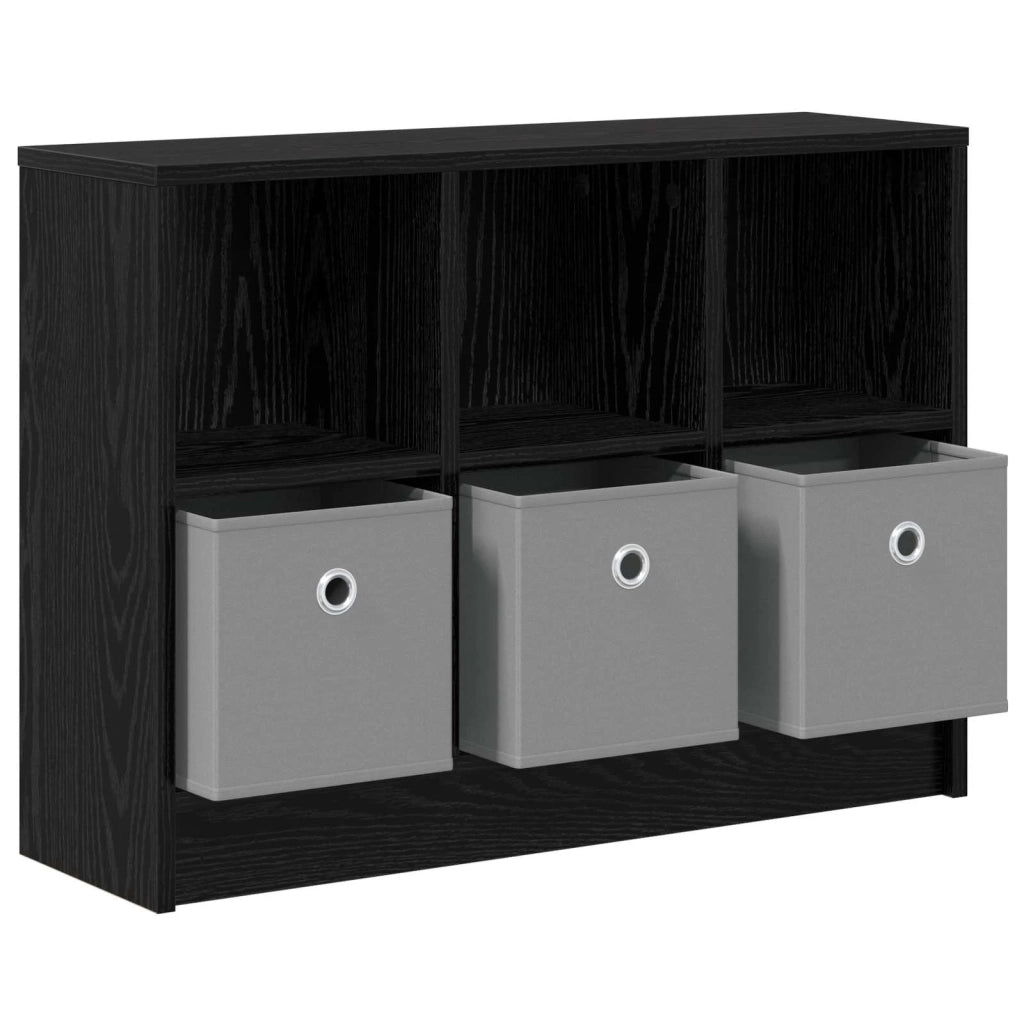 Credenza con cassetto Rovere Nero 73,5 x 22,5 x 53,5 cm
