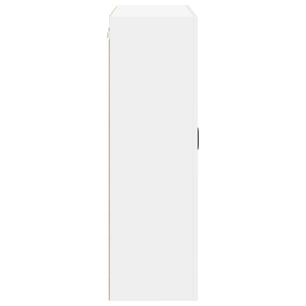 Mobile in vetro da parete LUCCA Bianco Lucido 80 x 31 x 100 cm 885159