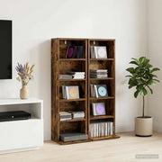 Mobile per CD 2 pz Rovere Fumo 33 x 23,5 x 97,5 cm 8012699