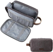 Toilette per uomini, toilette da viaggio, raschietto idrorepellente per articoli igienici e accessori (grande grigio scuro)