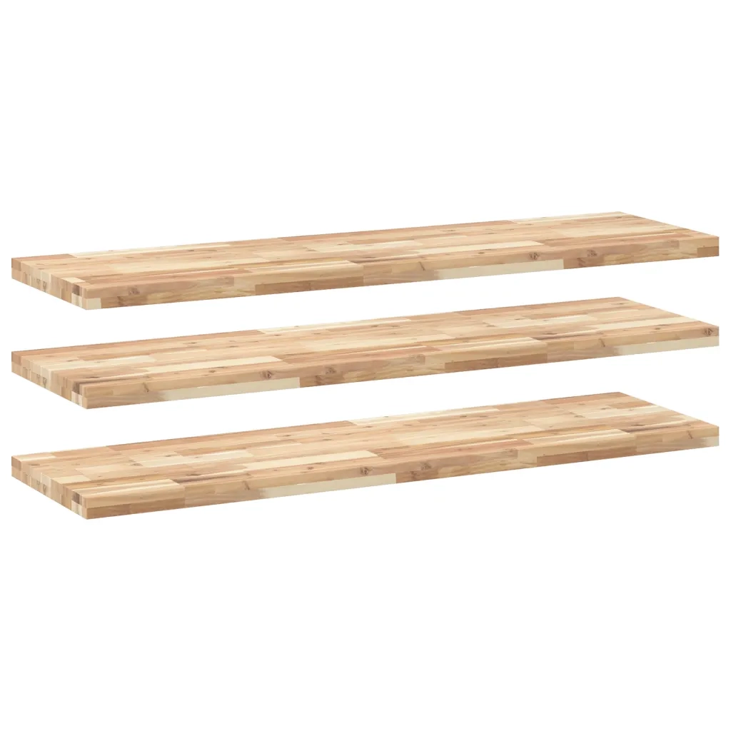 vidaXL Mensole da Parete 3 pz 120x40x4 cm Legno Acacia Non Trattato