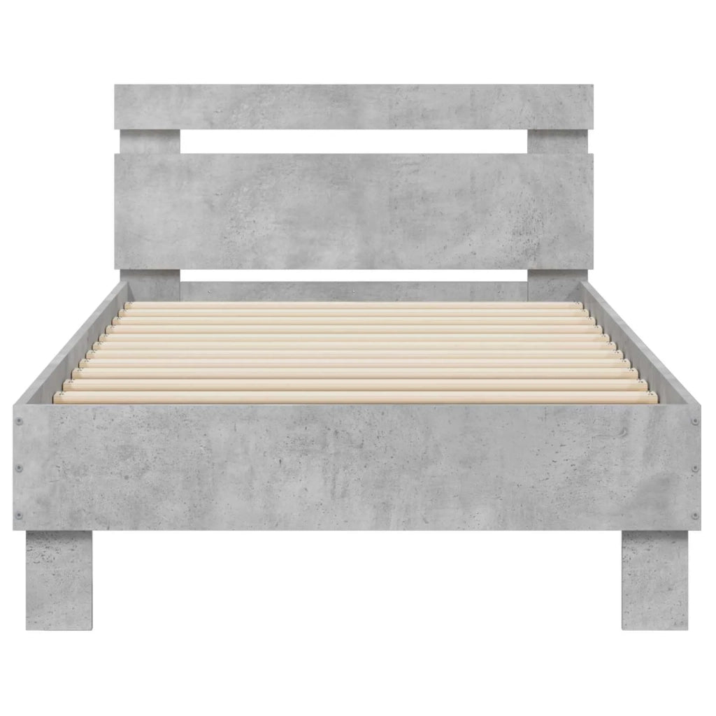 Struttura del letto Grigio Cemento Legno ingegnerizzato 8008997