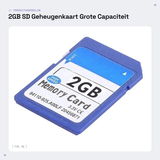 Carta di memoria 2GB Grande Capacità - Carta di memoria per fotocamera - Carta di memoria per Nintendo Switch - Carta di memoria per PS5 - Alta velocità di trasferimento - Adatta per molti dispositivi - Carta SD