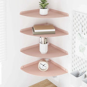 Mensola sospesa con lo scaffale 4 pcs Rosa 30 x 30 x 2 cm