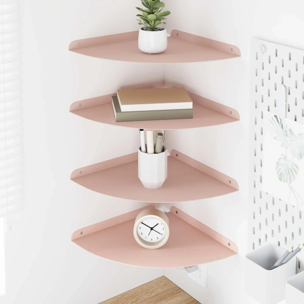 Mensola sospesa con lo scaffale 4 pcs Rosa 30 x 30 x 2 cm