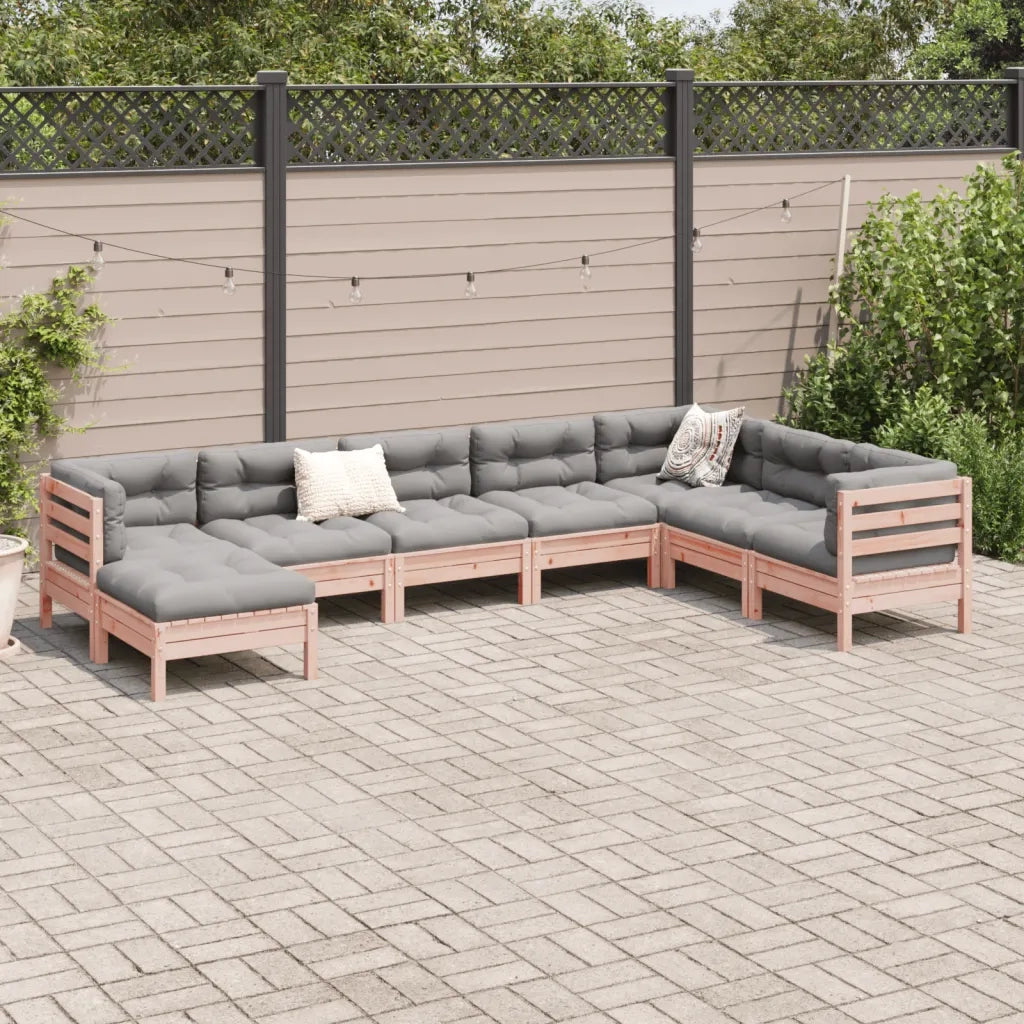 Set Divani da Giardino 8 pz con Cuscini Massello Abete Douglas 3299579