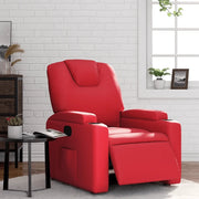 Divano Sedia-Poltrona Reclinabile Elettrica Rossa in Similpelle 636712