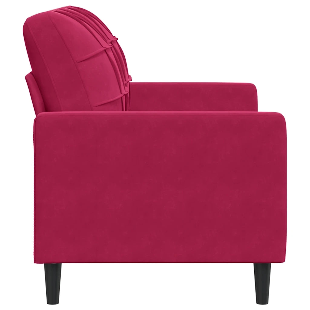 Divano a 2 Posti-Sofa 2 Posti Rosso Vino 120 cm in Velluto 855187