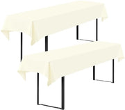 Tavolo da birra 2 pezzi copertura universale per tavoli da 50cm e 70cm coperture per tavolo da birra copertura per tavolo da birra copertura per tenda da birra set di coperture rettangolari per tavolo da birra lavabili 100x250cm (ivore)