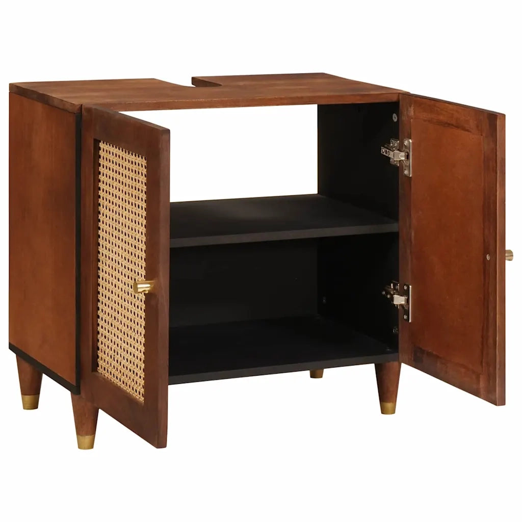 vidaXL Armadio sottolavello con lo scaffale Marrone 62 x 33 x 58 cm