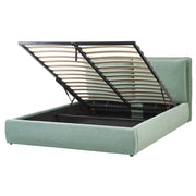 Letto matrimoniale colore verde menta con vano contenitore 160 x 200 cm camera da letto moderna
