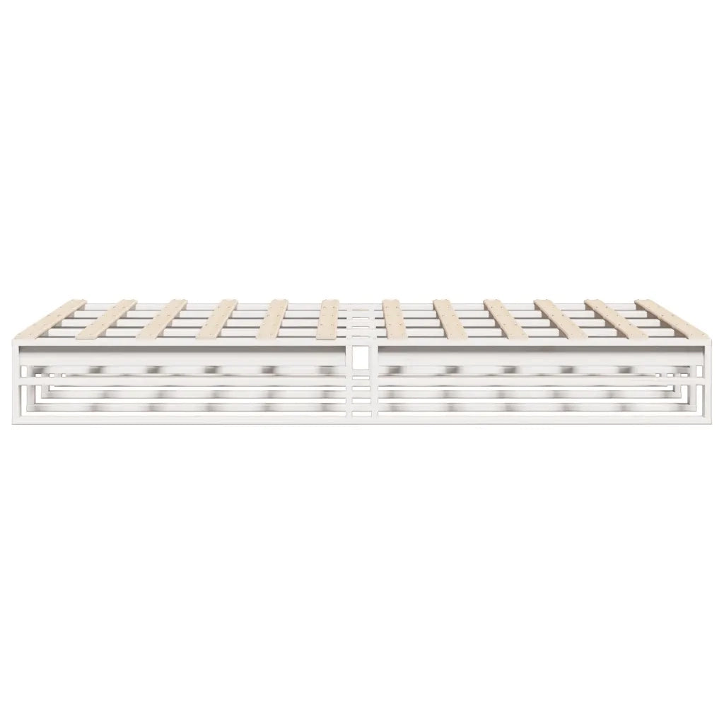 Letto matrimoniale | Letto per adulti | Letto senza Materasso Bianco 160x200 cm Legno Massello di Pino