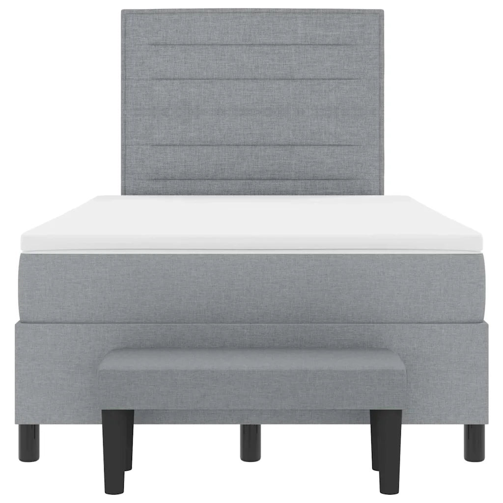 Letto a molle con cuscino Grigio chiaro 120 x 200 cm Tessuto 3343981