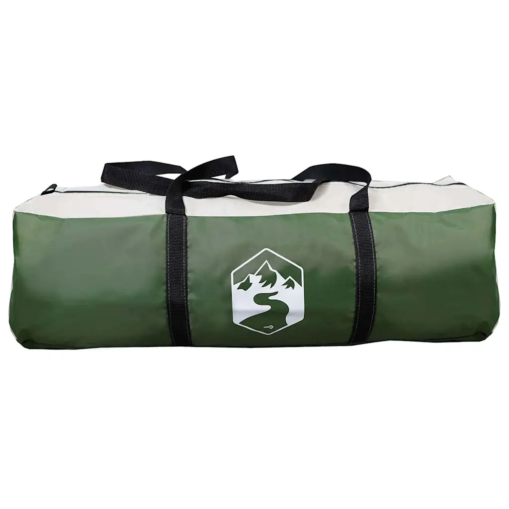 Tenda Tunnel per 6 Persone Verde e Bianco 890 x 470 x 220 cm