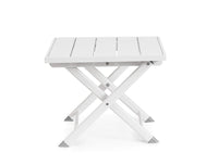 Tavolino da Salotto 44x43x36 cm in Alluminio Taylor Bianco