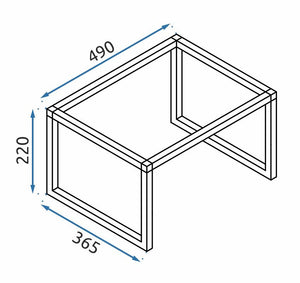 Lavabo In Conglomerato Goya 50cm + Telaio