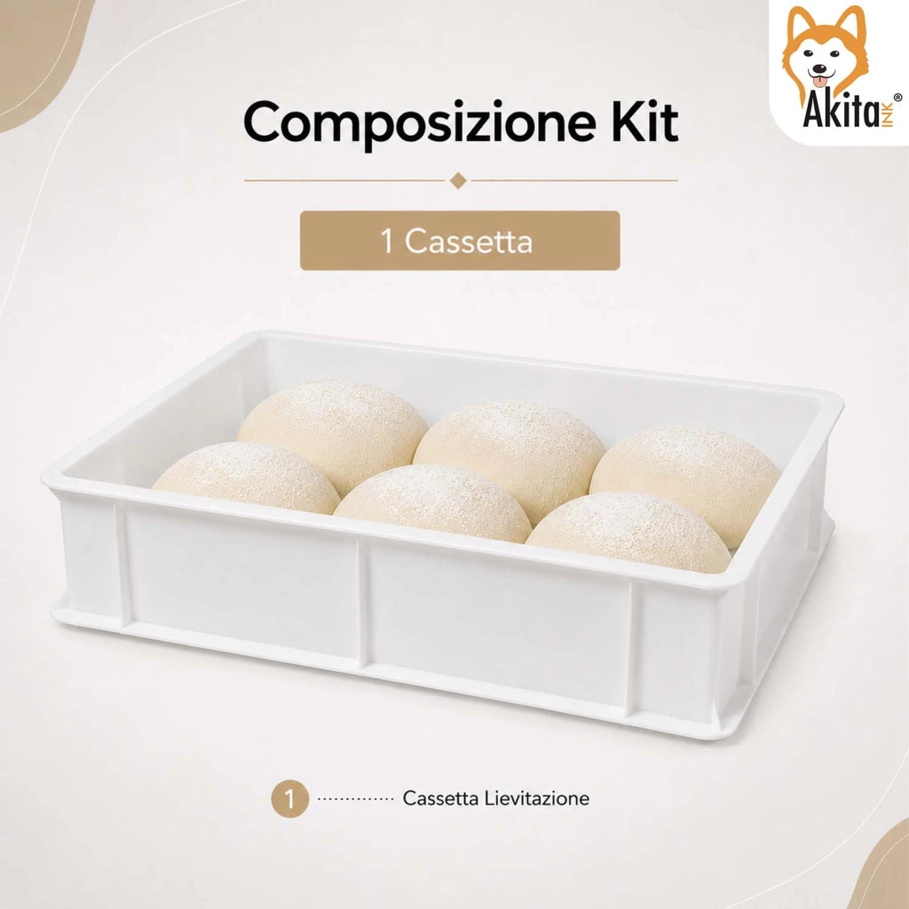 Akitaink Cassetta Lievitazione Pizza e Pane 30x40x10 cm