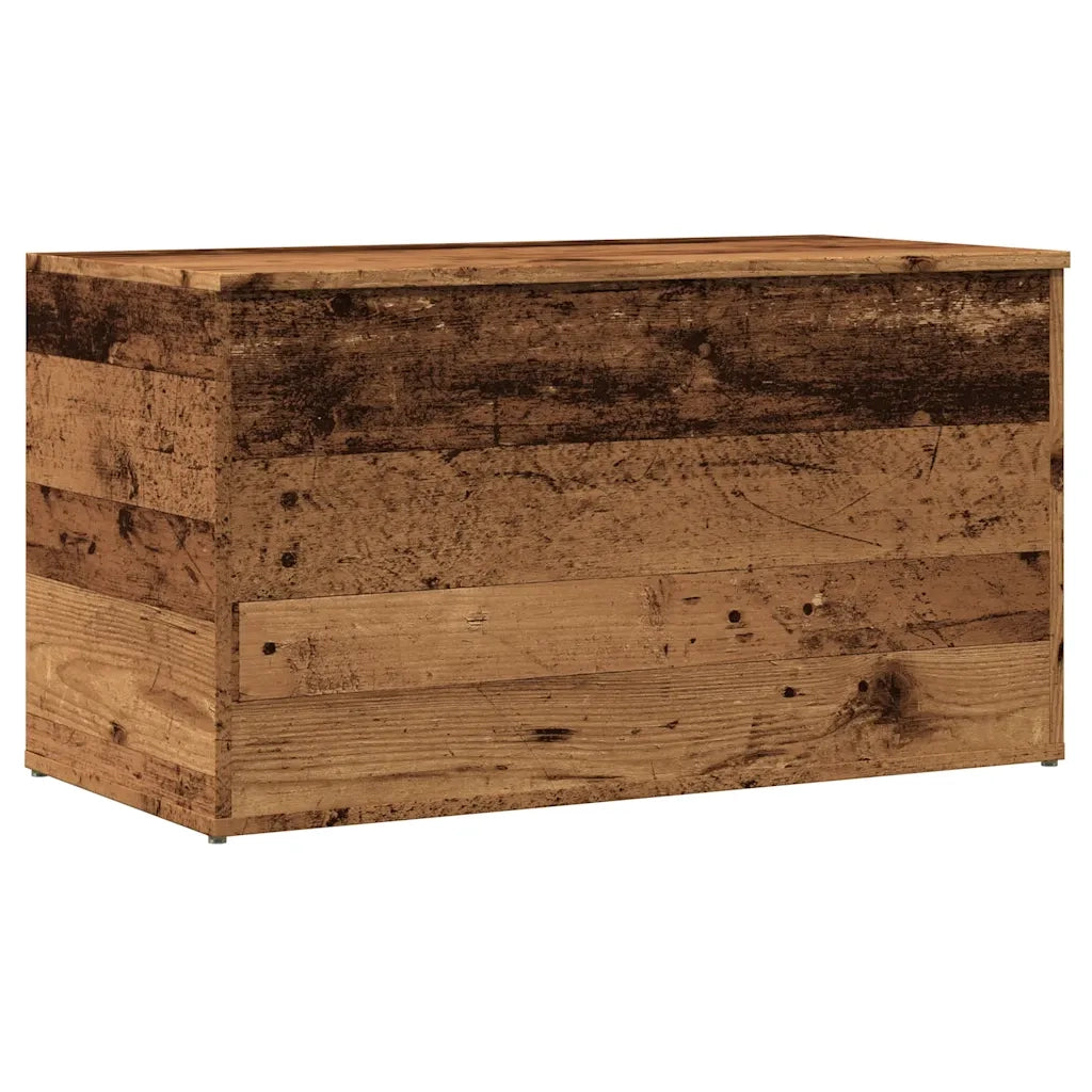 Cassapanca-Baule-Mobile di Stoccaggio Legno Antico 84x42x46 cm in Legno Ingegnerizzato