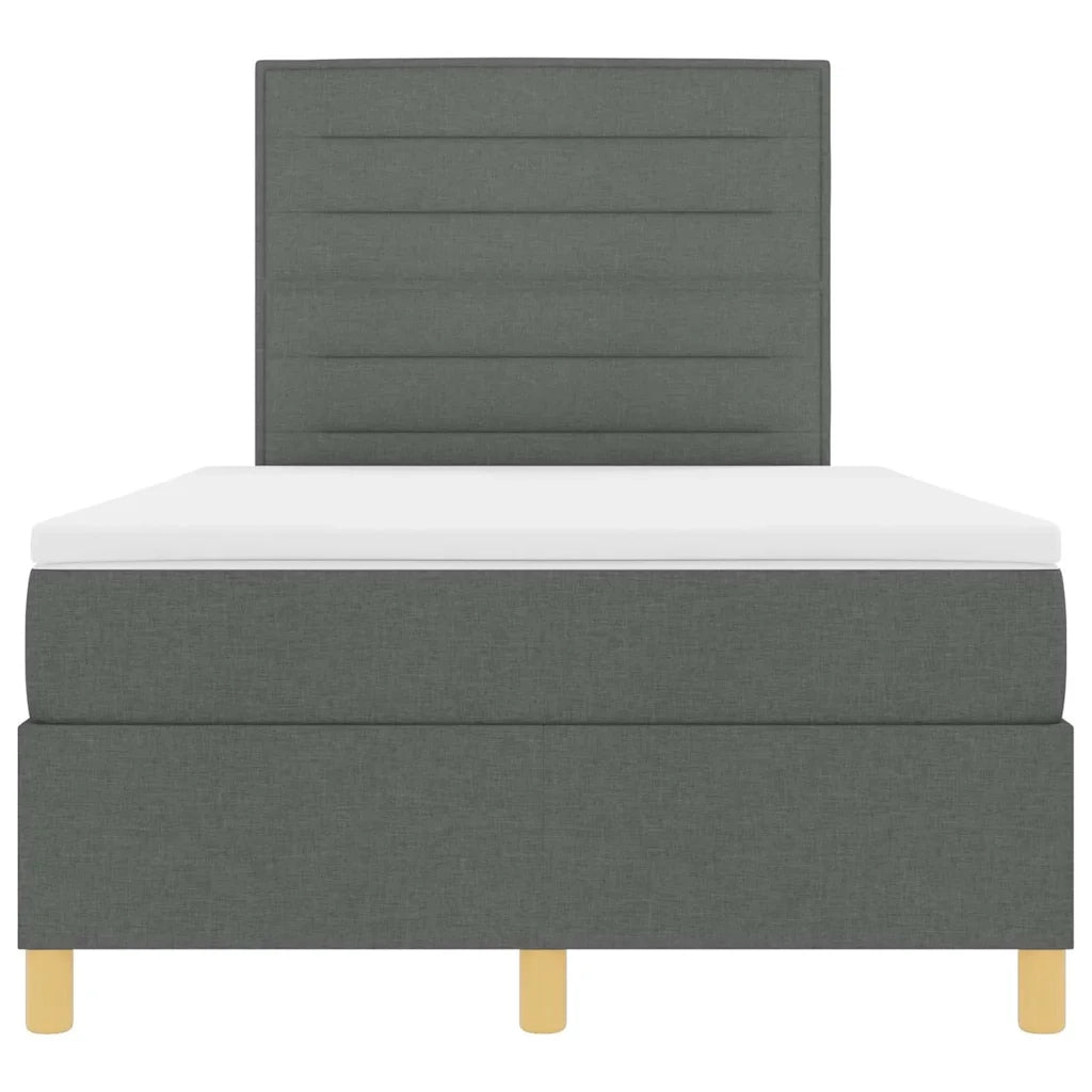 Letto a Sorgente LED Grigio scuro 120 x 200 cm Tessuto 3343013