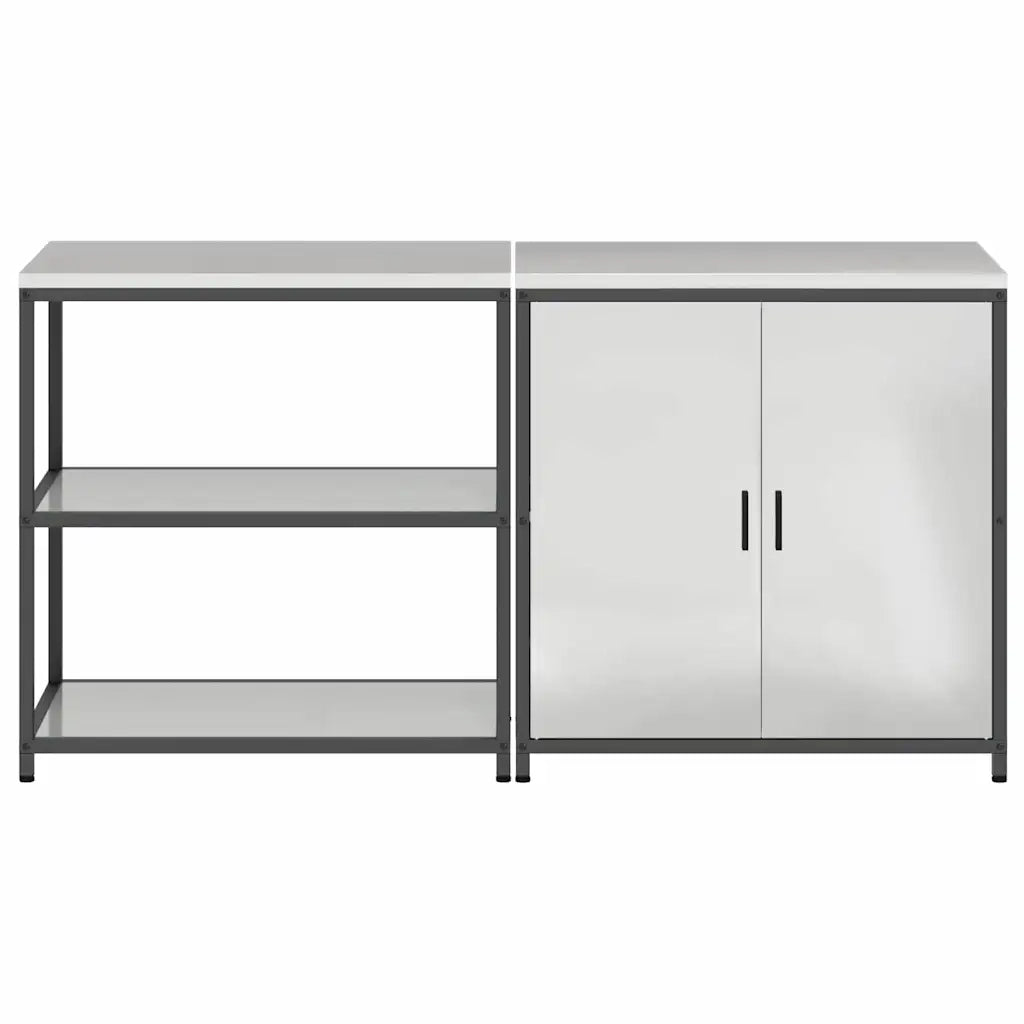 Set di Pensile da cucina | Stoccaggio per Cucina HATTEM 2 pz Argento