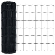 Recinzione da Giardino | Recinzione Euro Grigio 0,4 x 10 m Ferro rivestito in PVC