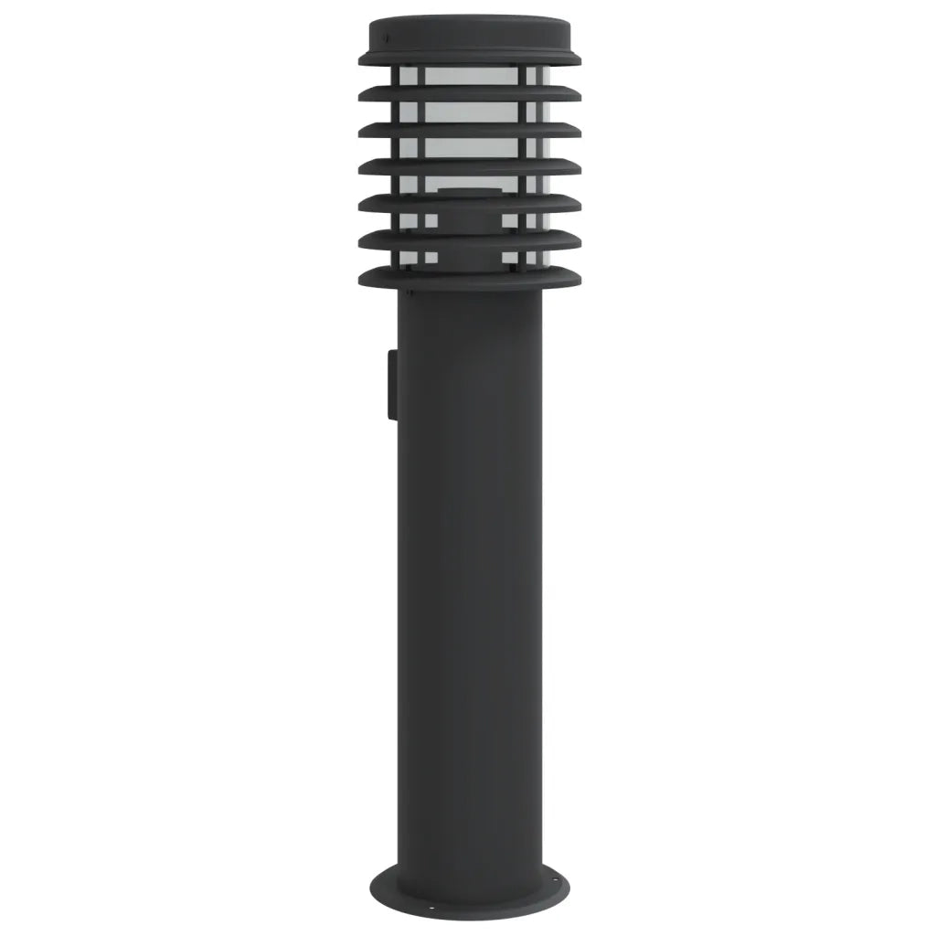 Lampada da Terra per Esterni con Presa Nera 60 cm Acciaio CFW4914294