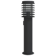 Lampada da Terra per Esterni con Presa Nera 60 cm Acciaio CFW4914294