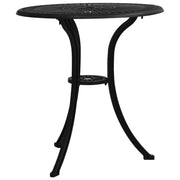 Tavolo da Giardino Nero 62x62x65 cm in Alluminio Pressofuso 315580
