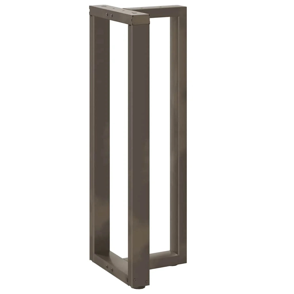 Set di 2 gambe per tavolo da bar a forma di T con piedini regolabili 50 x 35 x 110 cm acciaio nero 02_0057363