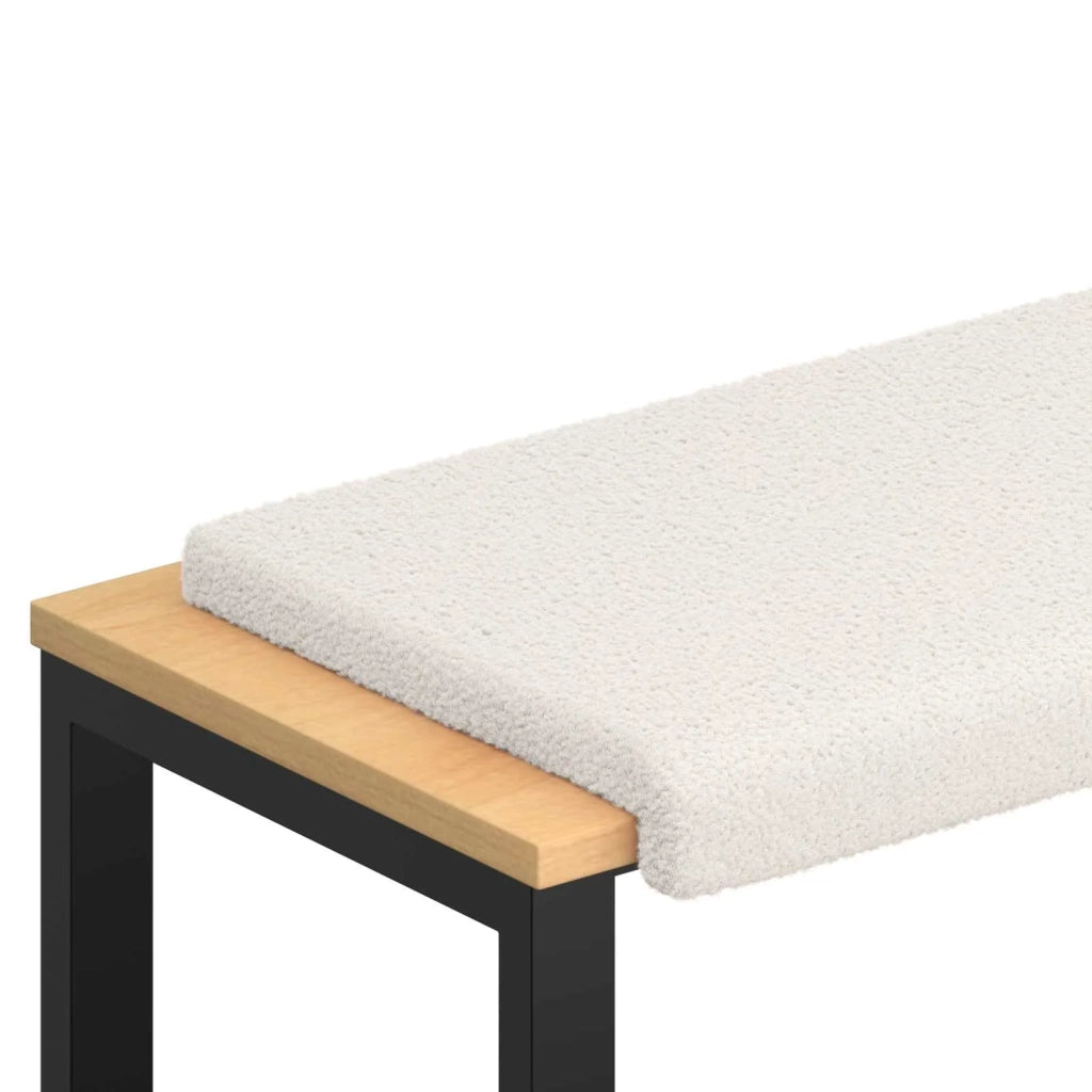 Cuscino per panchina Tessuto Sherpa Crema Profondità 35 cm 42043227