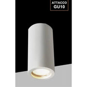 Trade Shop - Porta Faretto Applique Da Soffitto In Gesso Verniciabile Cilindro Gu10 Gs-c140-t -
