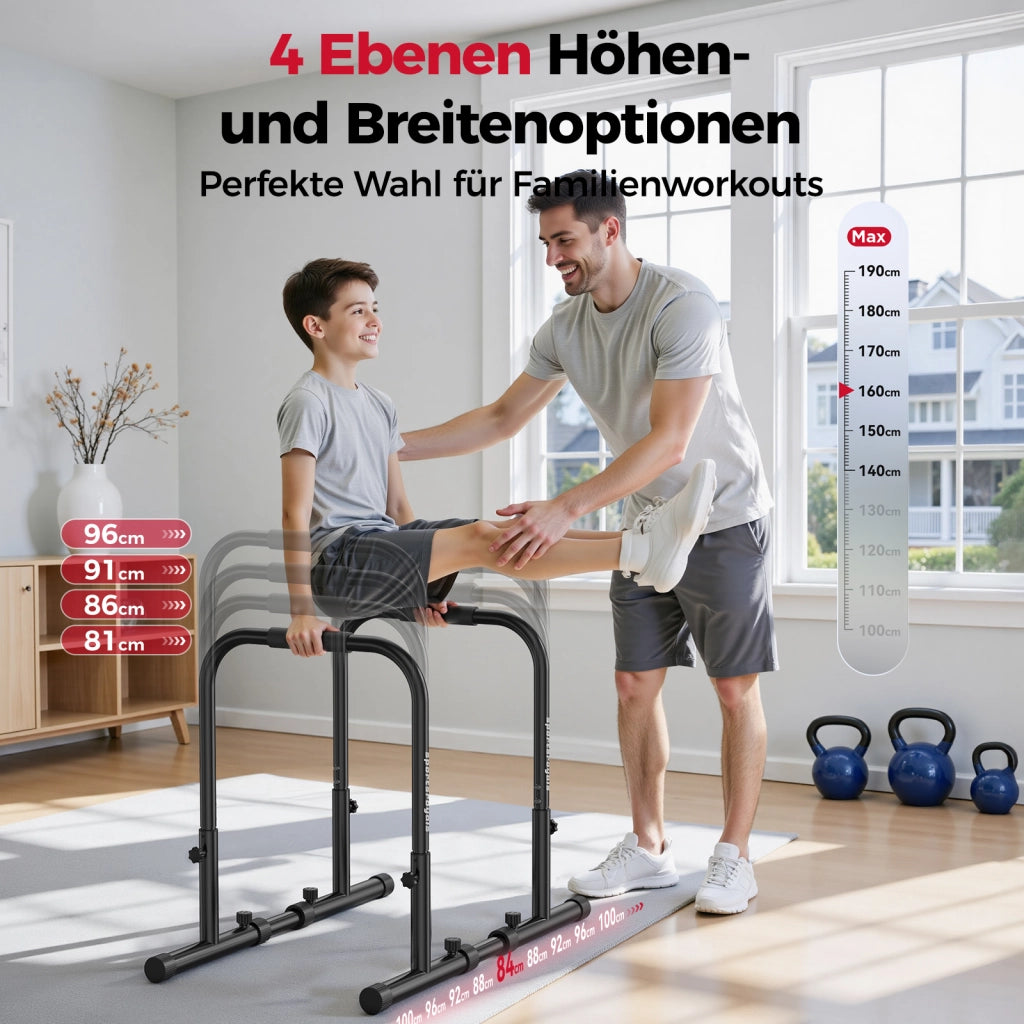 Barre parallele per dips ¨C zephmum ¨C 81-96 cm regolabile, 400 kg
