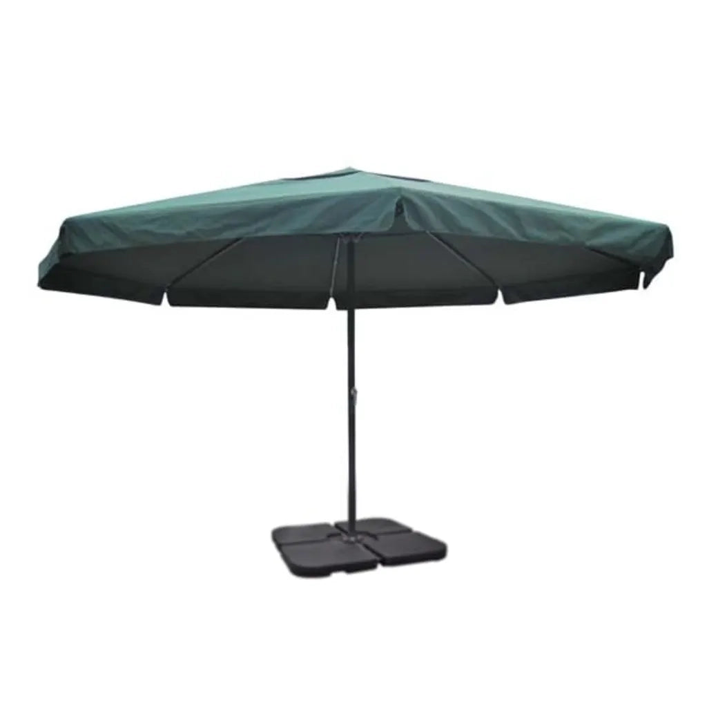 Ombrellone da Giardino in Alluminio con Base Portatile Verde 271717