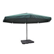Ombrellone da Giardino in Alluminio con Base Portatile Verde 271717