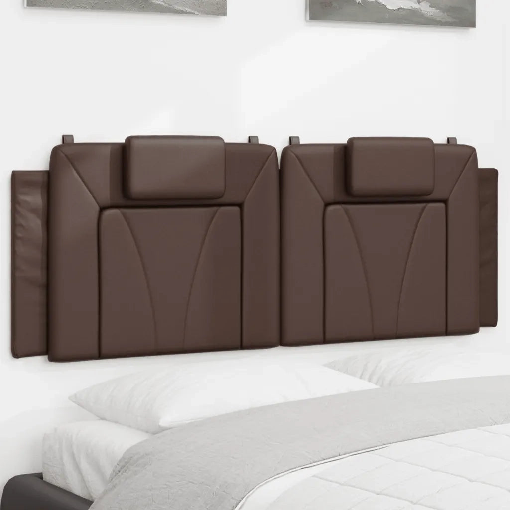 Cuscino Testiera Viana Marrone 140 cm in Similpelle 374792