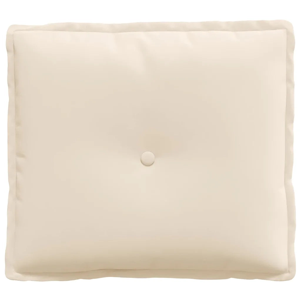 Cuscino per Schiena Beige 50 x 45 cm Tessuto in Microfibra 42014649