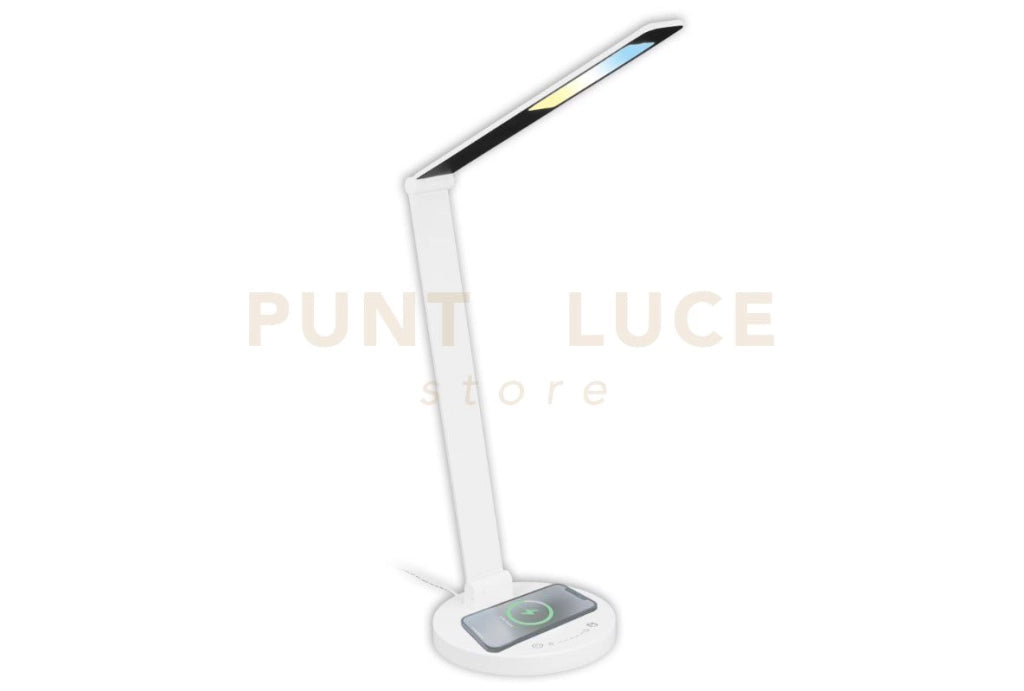 Briloner Cuma LED lampada da tavolo, superficie di carica induttiva, dimmerabile, bianco LED 3 W 290lm, 3000-6500K