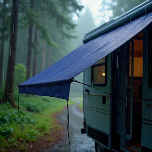 Telone occhiellato blu 4 x 8 m resistente alle intemperie e a raggi UV, impermeabile, robusto telo di protezione in poliestere 650 g/m² con rivestimento in PVC