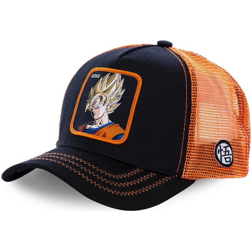 Cappellino da baseball nero con Goku di Dragon Ball.