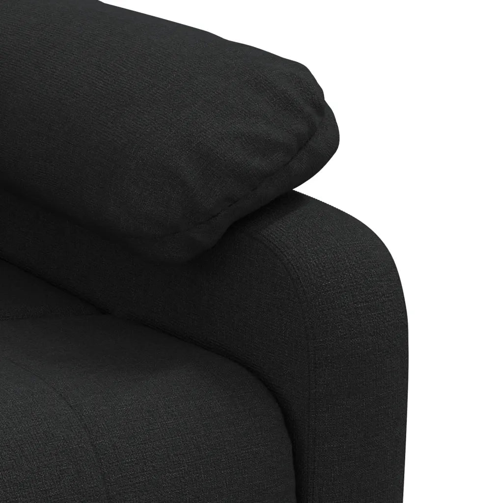 Poltrona Elettrica Reclinabile Nera in Tessuto 3073804