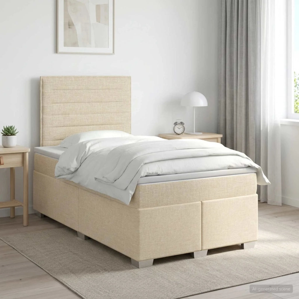 Letto box spring con materasso Marrone Scuro 120 x 190 cm 3453356