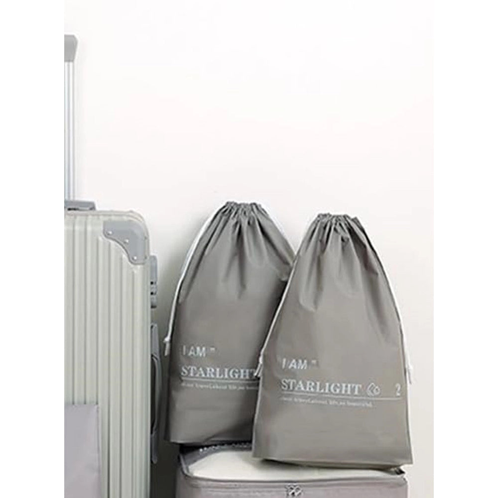 Trade Shop - Set 3 Organizer Viaggio Casa Borsa Impermeabile Organizzatore Valigia Grigio 30x40cm 87709 -