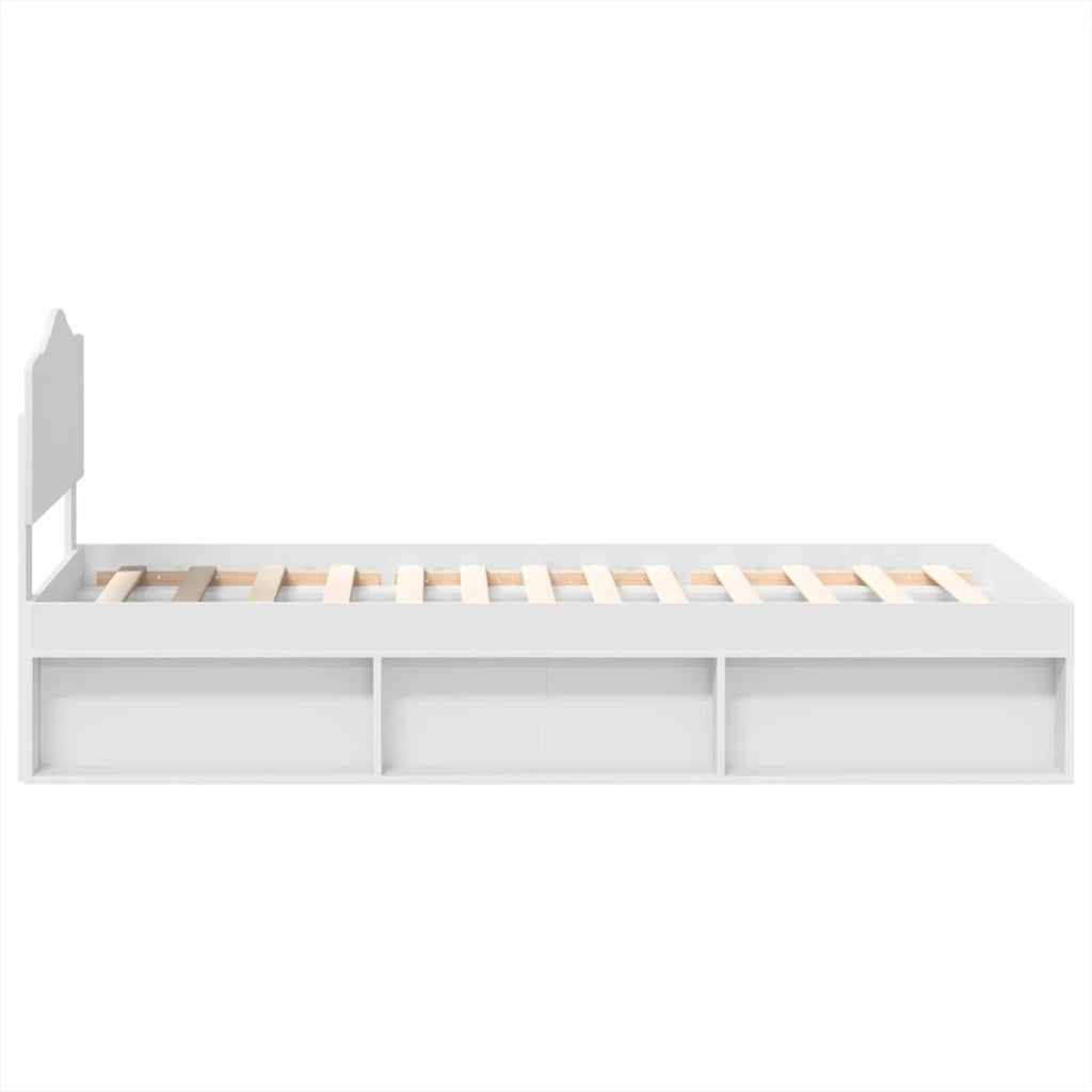 Struttura del letto Bianco 90 x 190 cm Pino massello 3412952